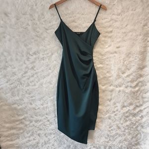 NWOT SWS Asymmetric Deep Green Dress